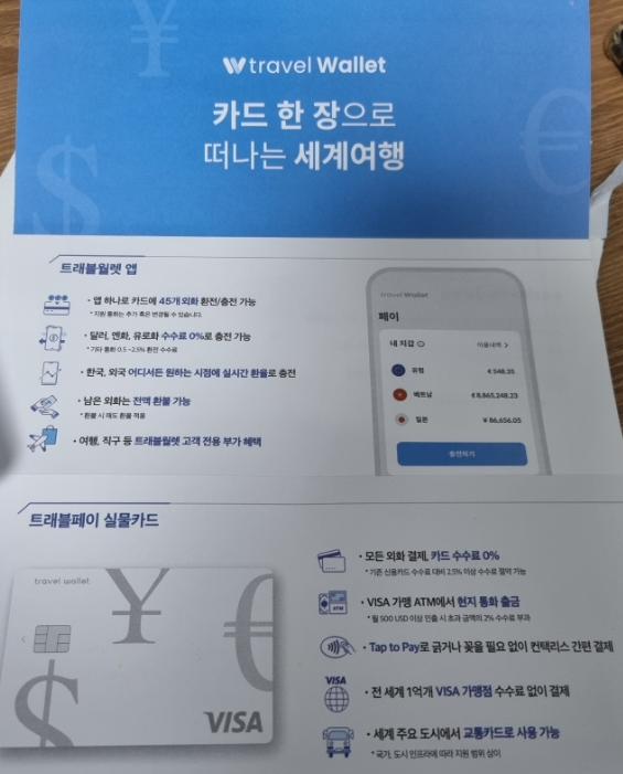 트래블월렛 카드 수령 이미지