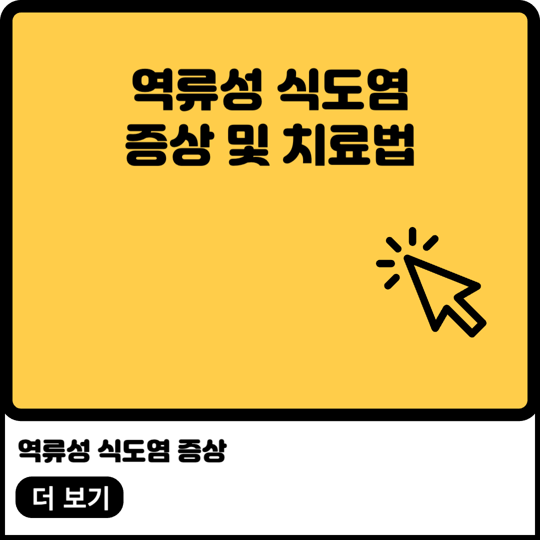 역류성 식도염 증상 이미지