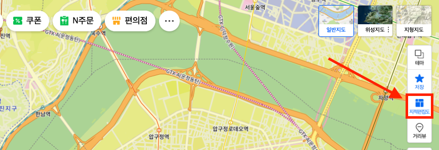 네이버 지적도 이미지